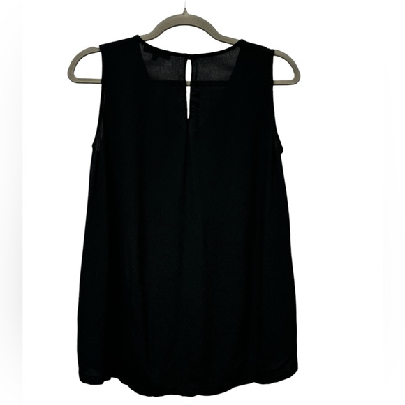 Madewell v-neck sleeveless blouse top, black, XXS - Picture 2 of 5